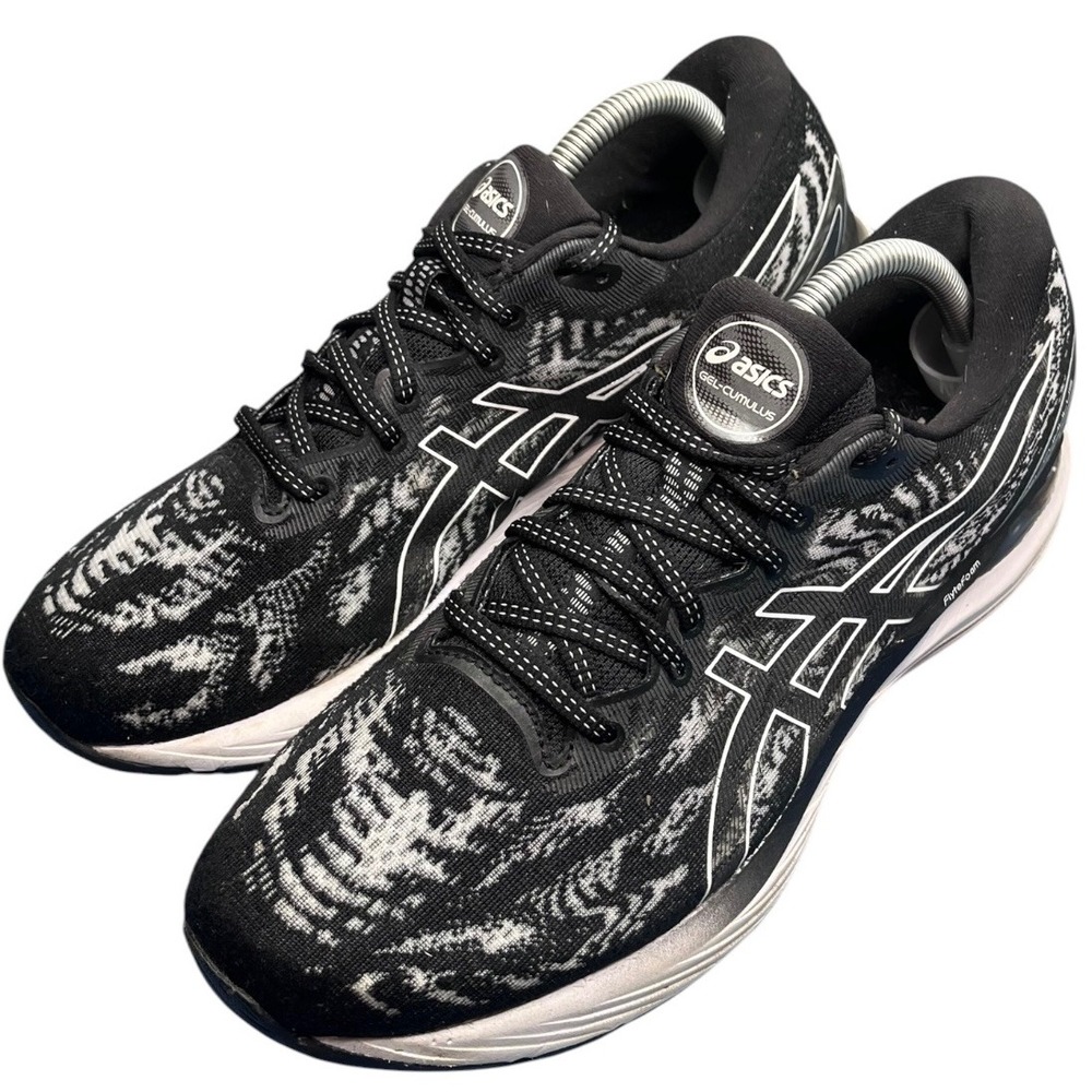 Asics Gel-Cumulus 23 Running Shoes Black White Marble 1012A888 Womens 11.5